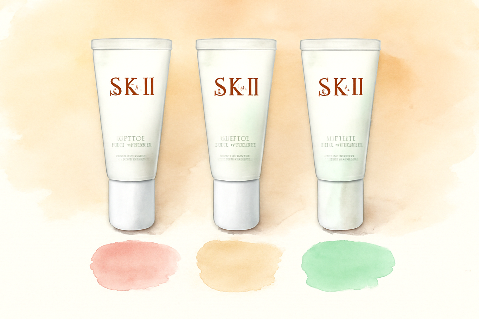 SK-II CCプライマーの色選び｜ロージーピンク・ナチュラルベージュ・ミントグリーンの違いと選び方